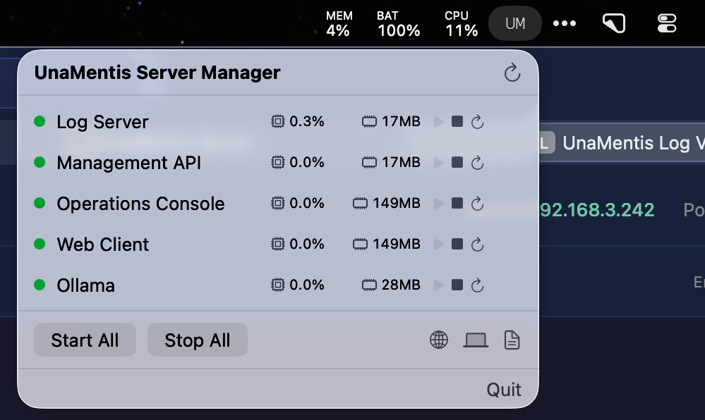 UnaMentis Server Manager macOS app